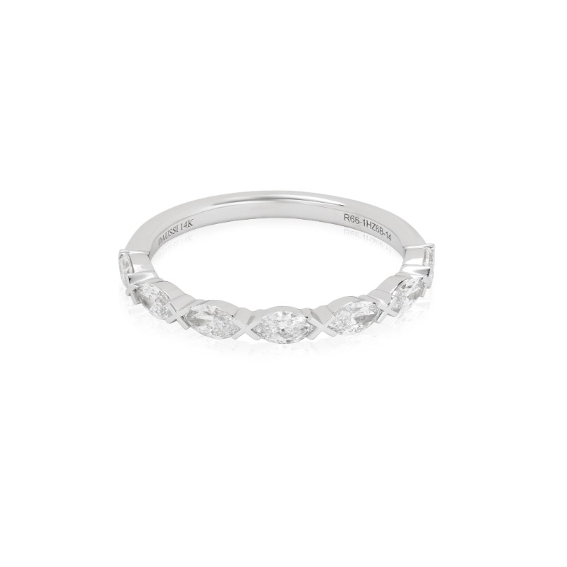 Henri Daussi 14K White Gold Diamond Band - 1844