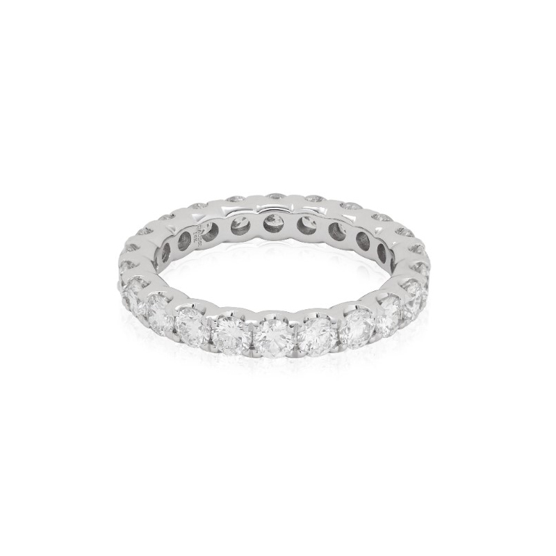 Henri Daussi 14K White Gold Diamond Eternity Band - 1847