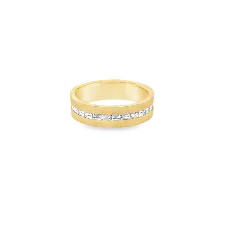 Henri Daussi 14K Yellow Gold Diamond Band - MB134-3Z-