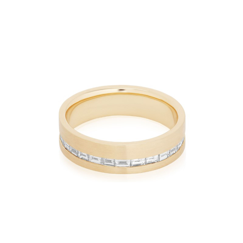 Henri Daussi 14K Yellow Gold Diamond Band - MB136-3Z-
