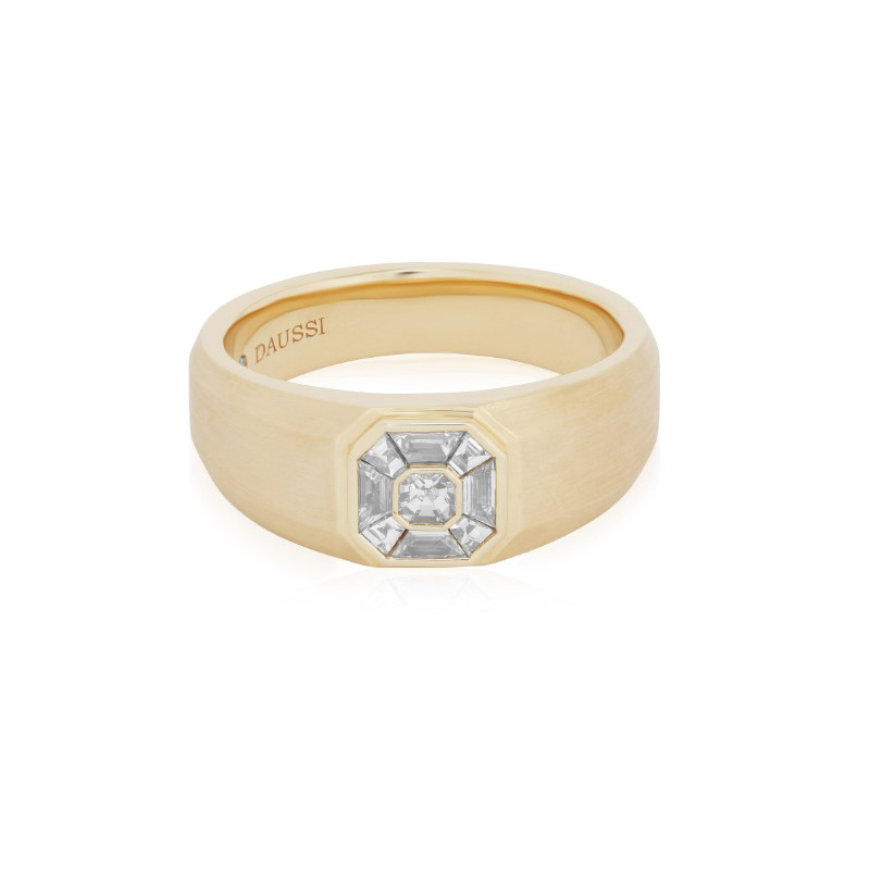 Henri Daussi 14K Yellow Gold Diamond Ring - ME6-3Z-