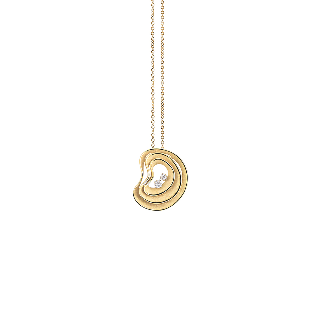 Anna Maria Cammilli 18K Yellow Sunrise Gold Dune Atolli Diamond Necklace