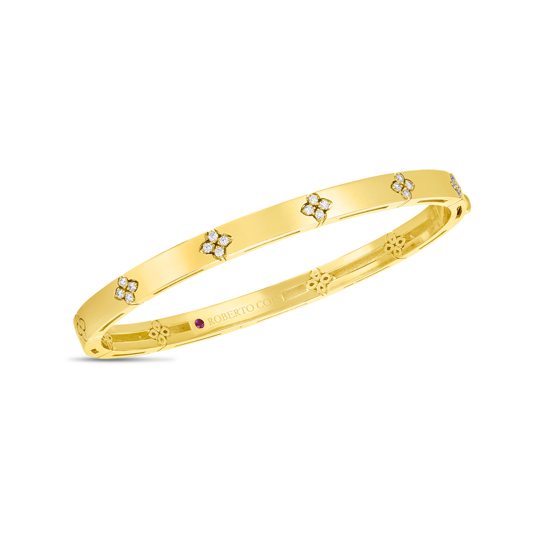 Roberto Coin 18K Yellow Gold Verona Collection Diamond Bangle