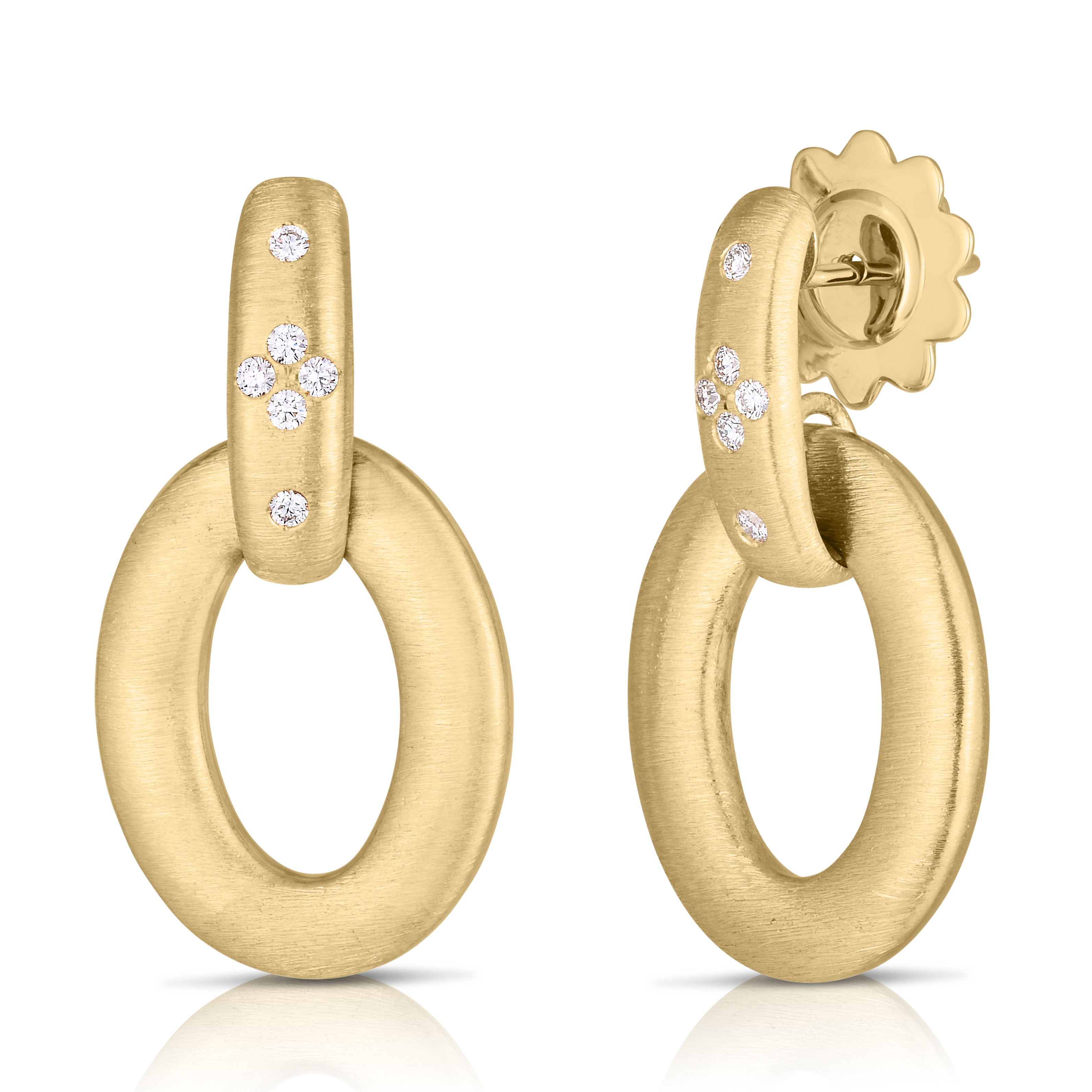 Roberto Coin 18K Yellow Gold Duchessa Diamond Doorknocker Earrings