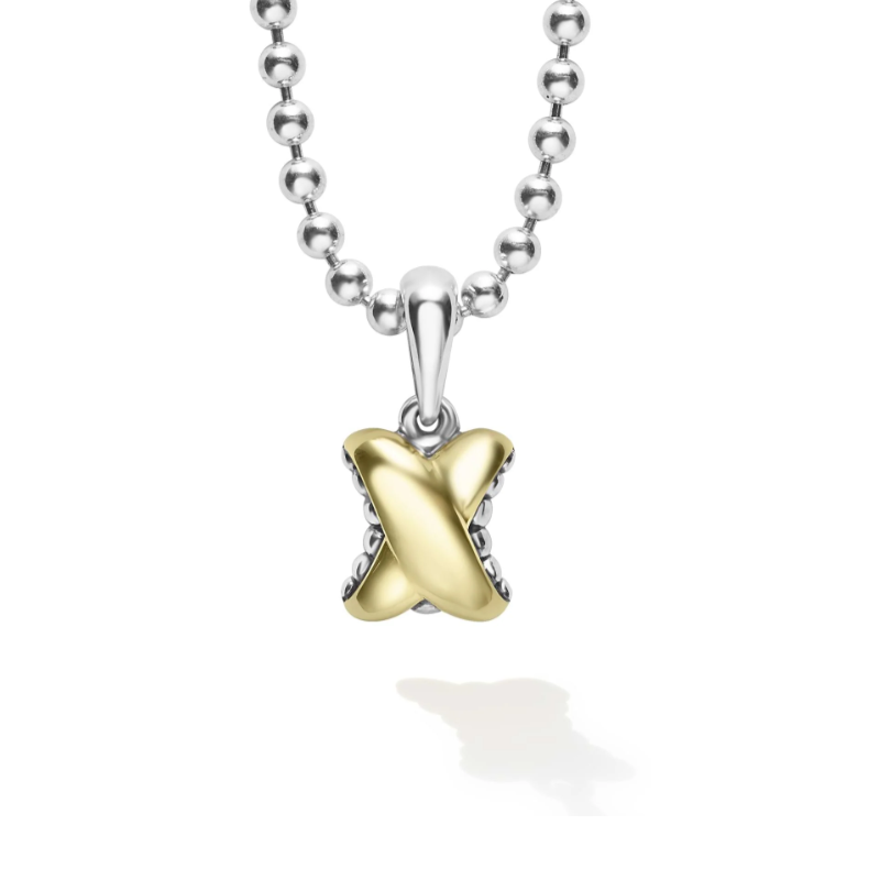 LAGOS Sterling Silver and 18K Yellow Gold Embrace "X" Pendant Necklace