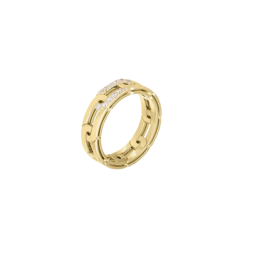 Roberto Coin 18K Yellow Gold Navarra Diamond Band