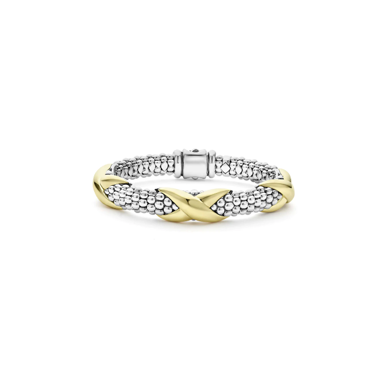 LAGOS Sterling Silver and 18K Yellow Gold Embrace Triple 