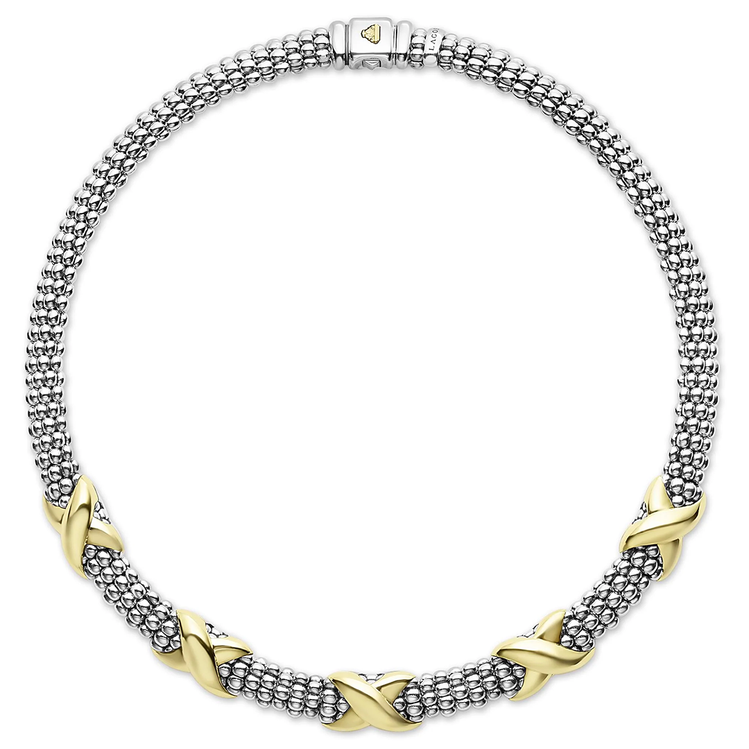 LAGOS Sterling Silver and 18K Yellow Gold Embrace Five 