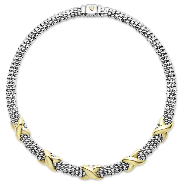 LAGOS Sterling Silver and 18K Yellow Gold Embrace Five 