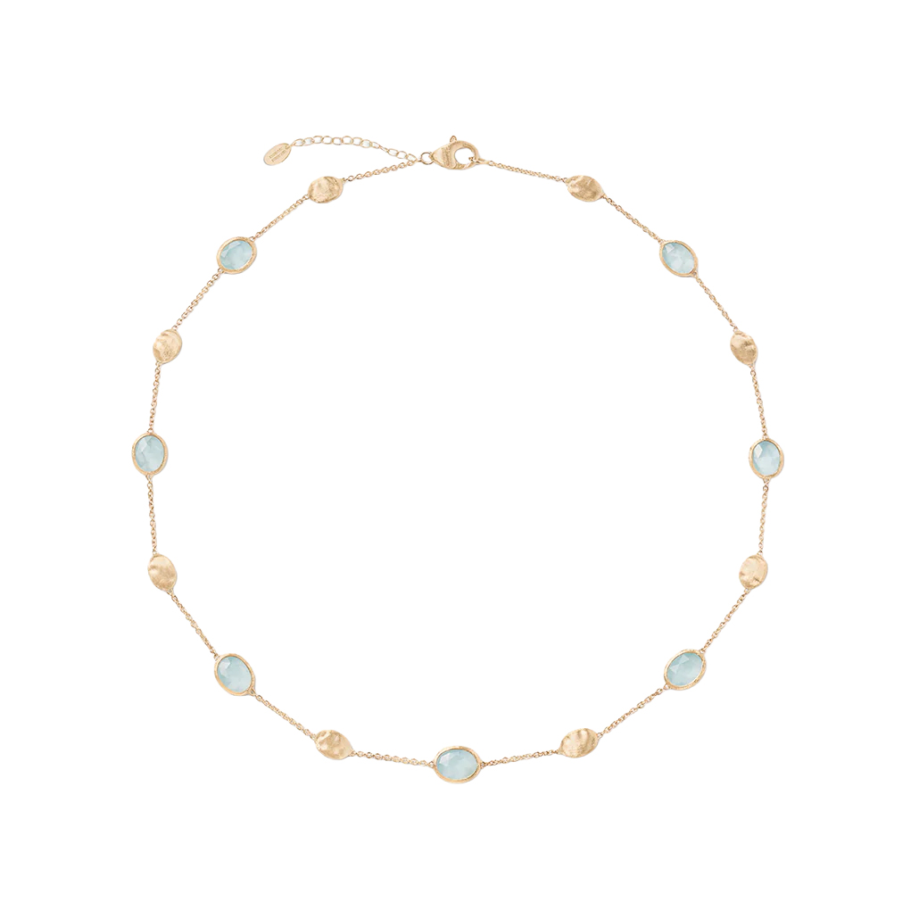 Marco Bicego 18K Yellow Gold Aquamarine Necklace