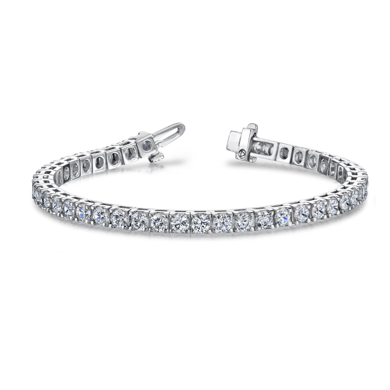 Platinum and Diamond Tennis Bracelet - AB22-1000-W