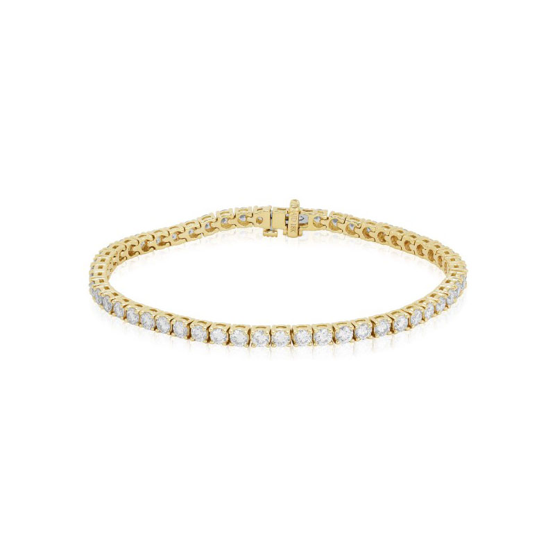 18K Yellow Gold Diamond Tennis Bracelet