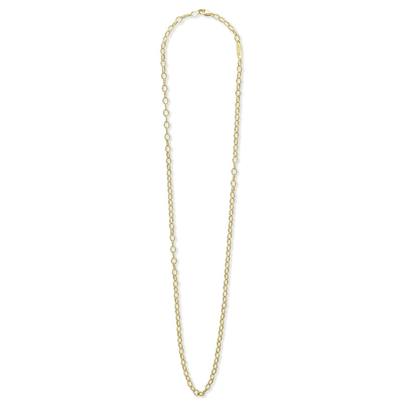 LAGOS 18K Yellow Gold Signature Caviar Small Link Necklace - 04-10599-18