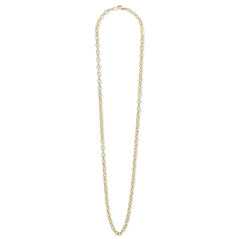 LAGOS 18K Yellow Gold Signature Caviar Small Link Necklace