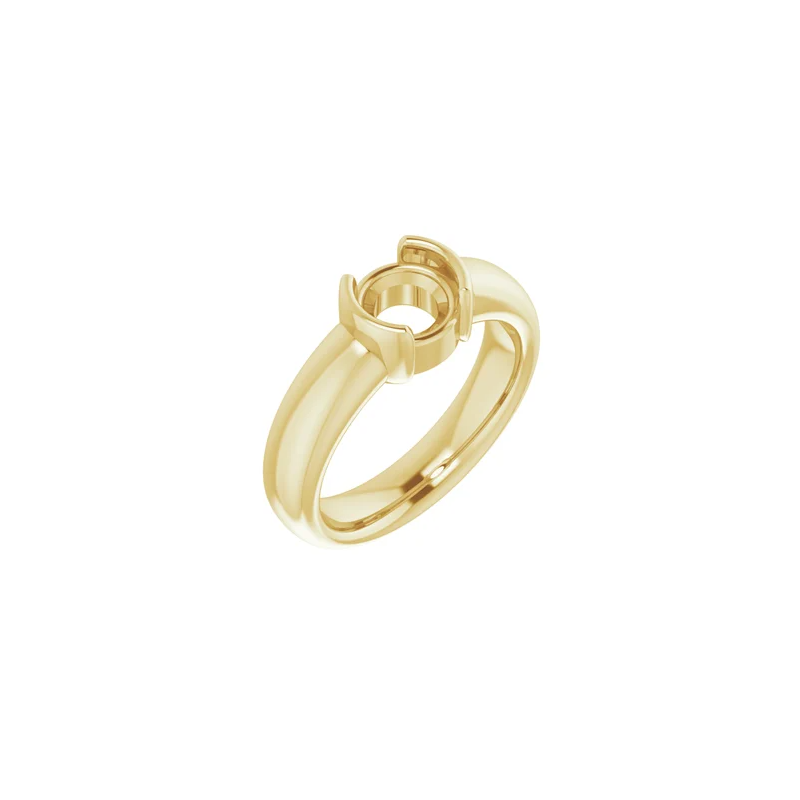 18K Yellow Gold Semi Mounting