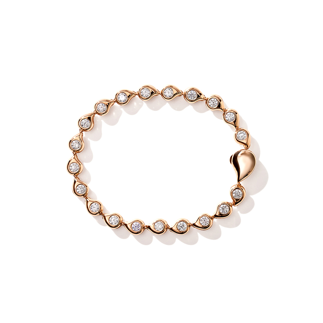 Tamara Comolli 18K Rose Gold Snowflake Collection Link Bracelet - B-SF-RIV-CL-BLU-RG