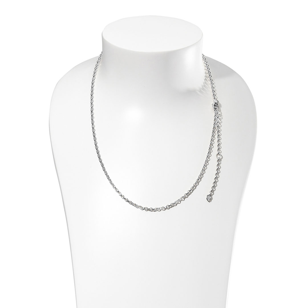 Tamara Comolli 18K White Gold Oval Link Necklace