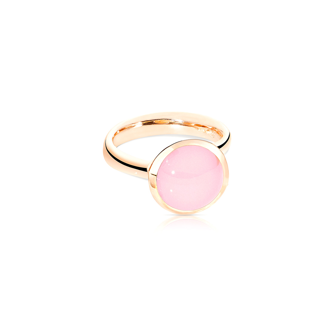 Tamara Comolli 18K Rose Gold and Chalcedony Stackable Bouton Ring