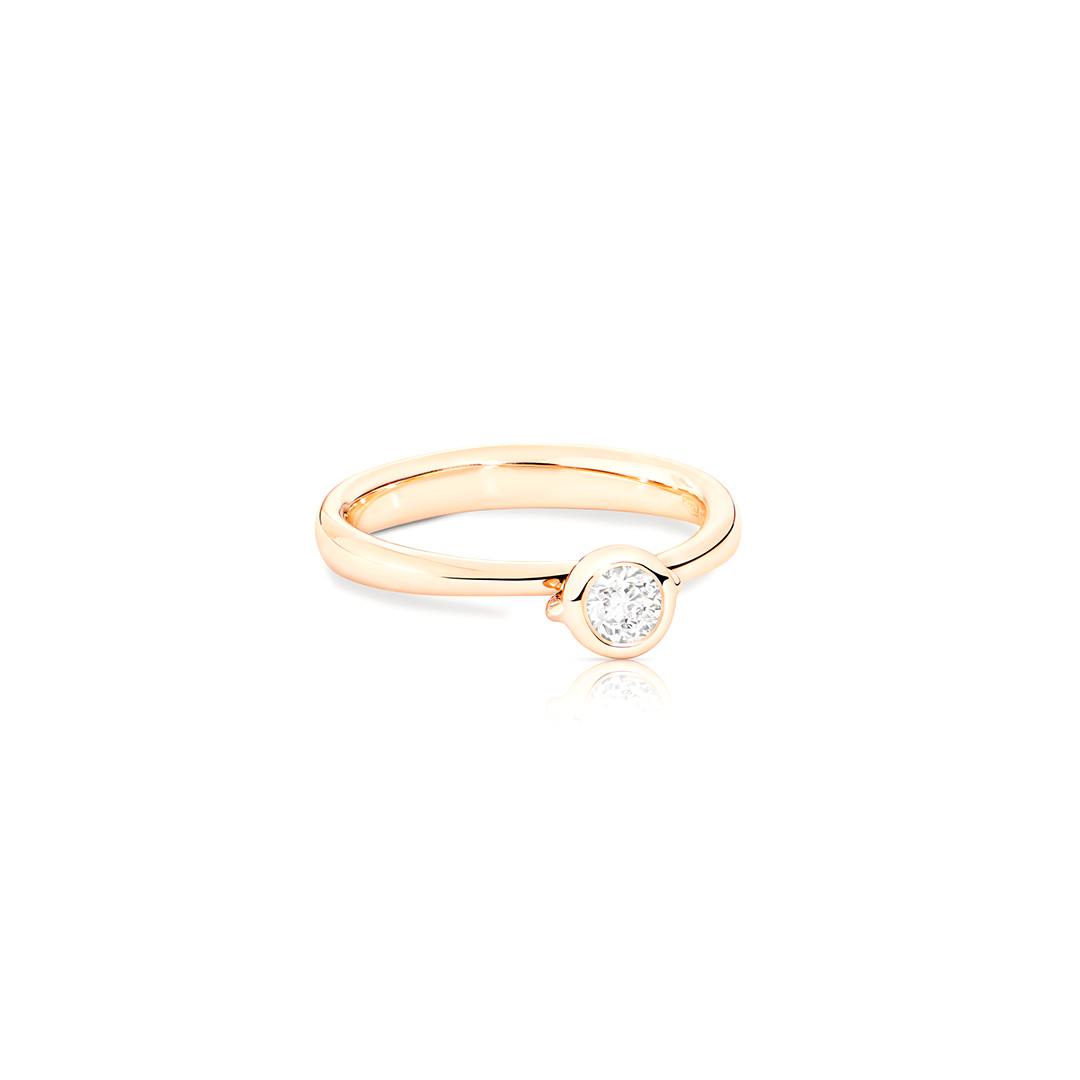 Tamara Comolli 18k Rose Gold and Carnelian Stackable Bouton Ring