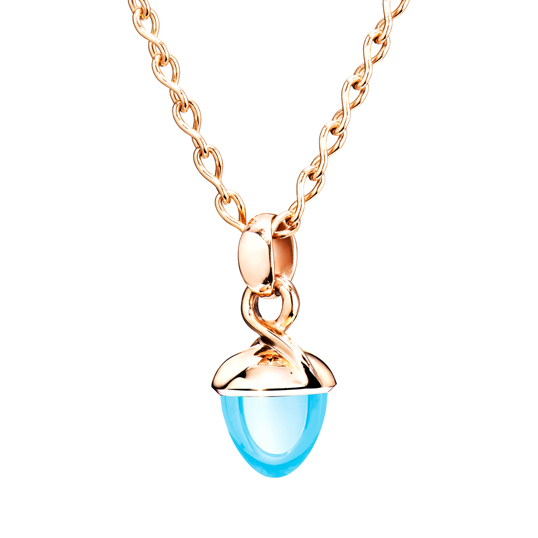 Tamara Comolli 18k Rose Gold and Topaz Mikado Pendant Necklace