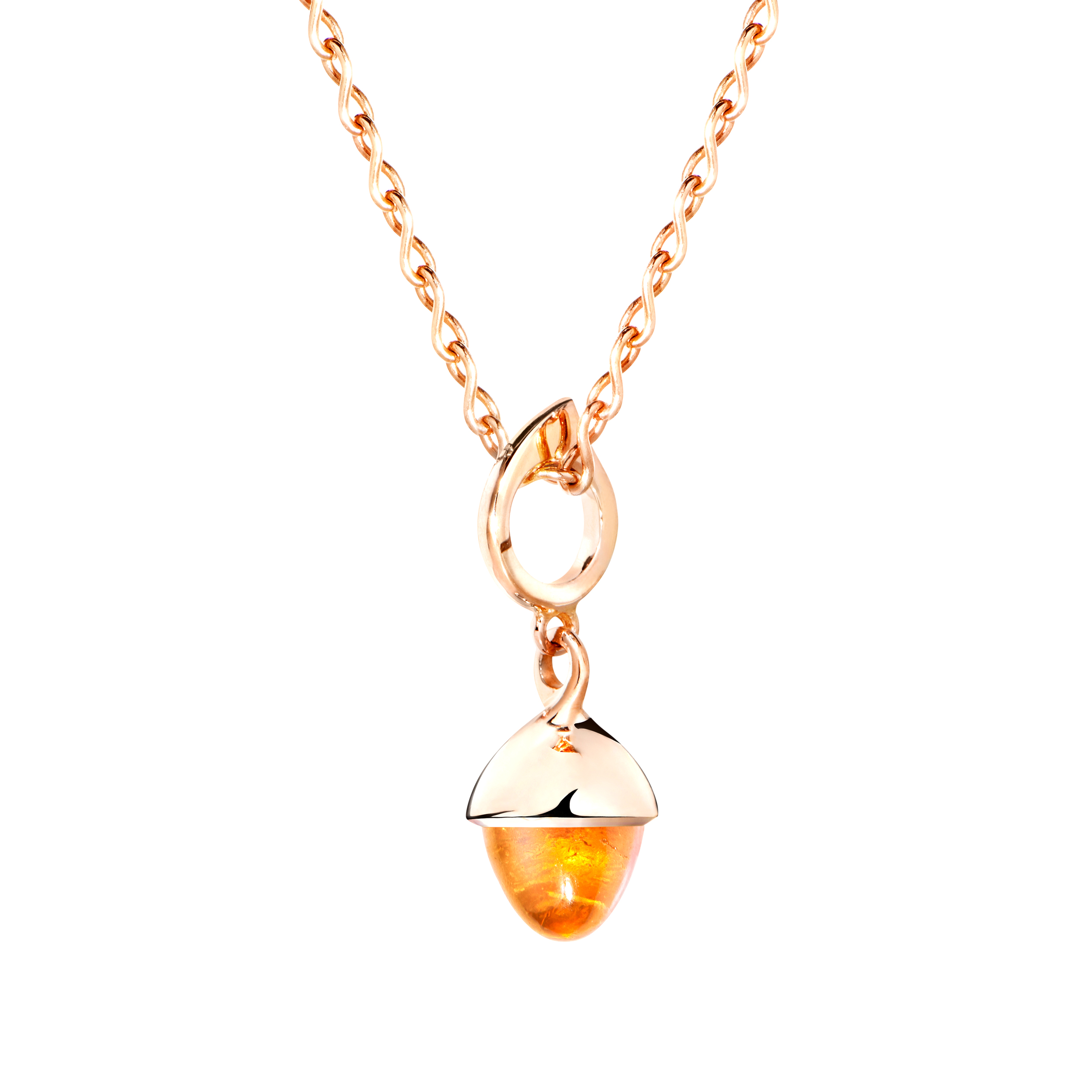 Tamara Comolli 18K Rose Gold and Mandarin Garnet Pendant Necklace