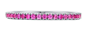 Kwiat 18K White Gold Stackable Pink Sapphire Eternity Band