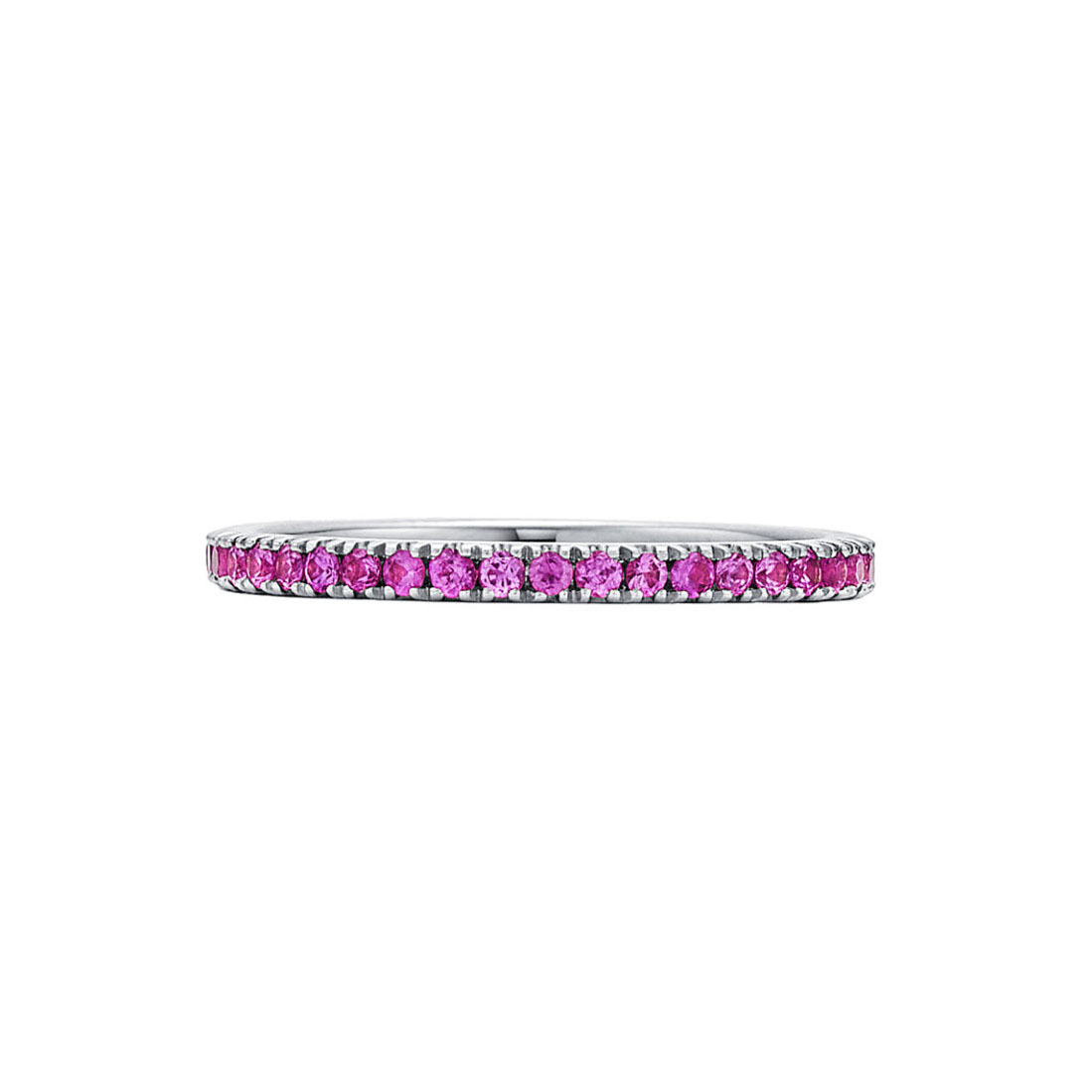 Kwiat 18K White Gold Stackable Pink Sapphire Eternity Band