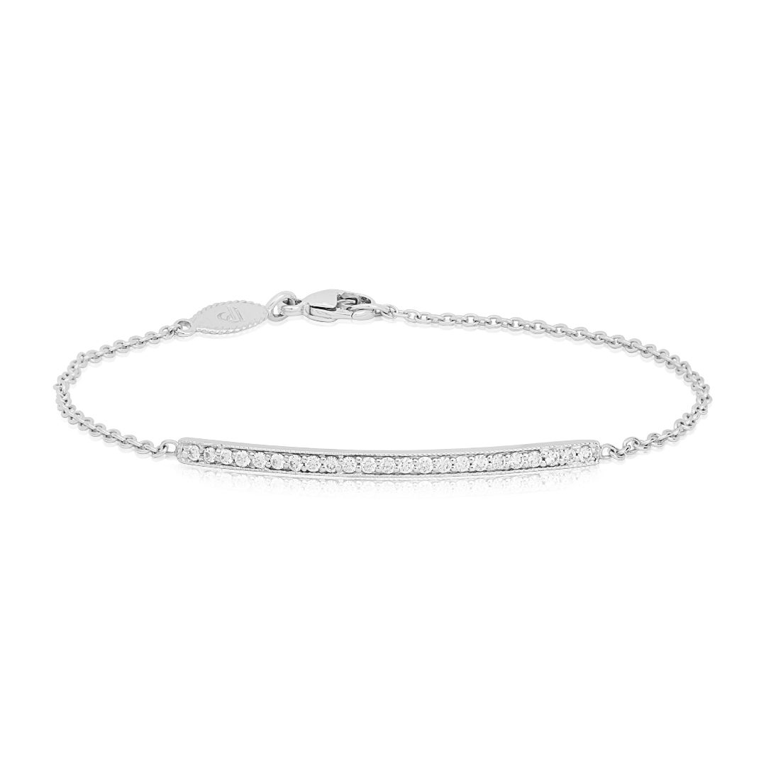 Penny Preville 18K White Gold Forever Bar Bracelet