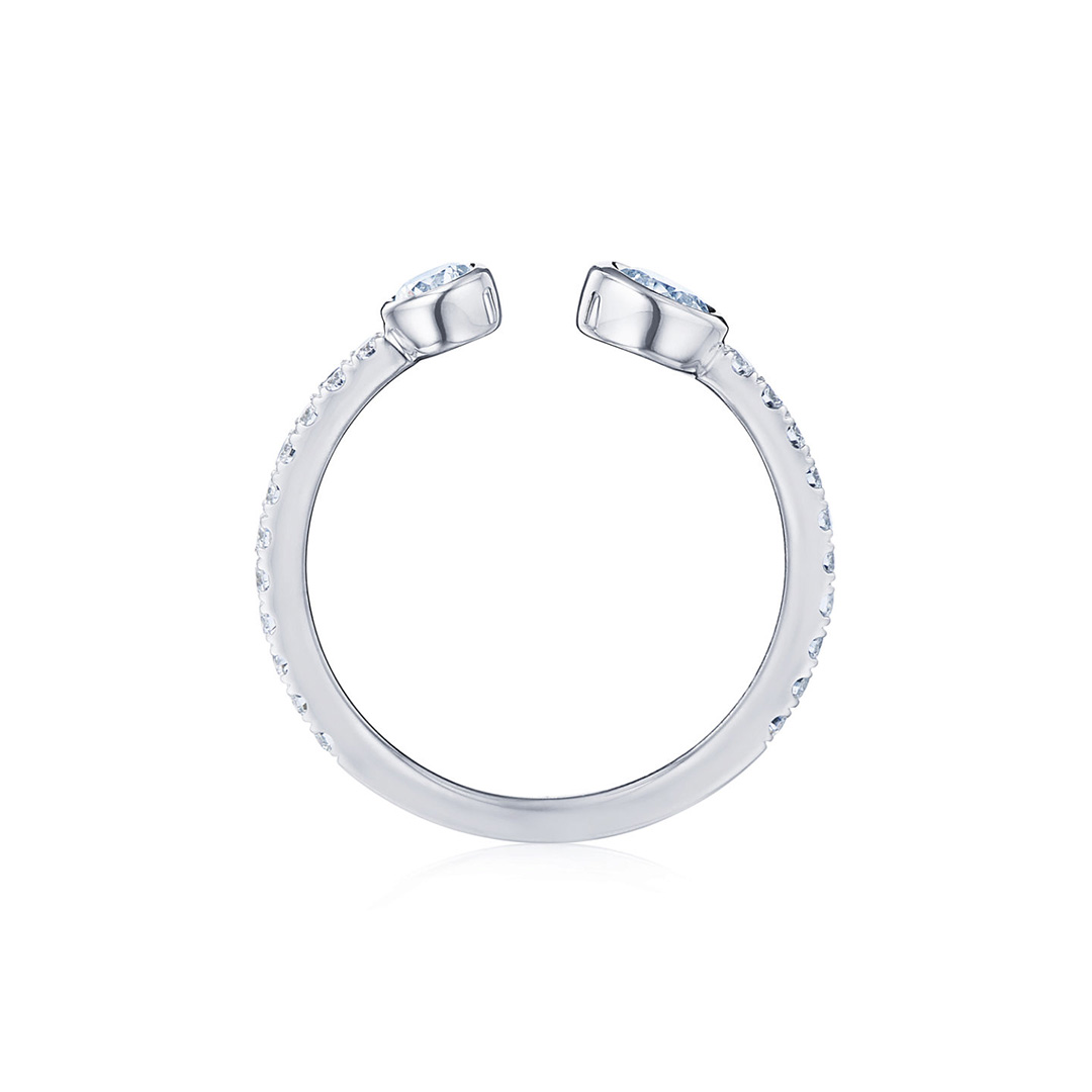Kwiat 18K White Gold Eclipse Pear Diamond Band