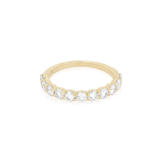 Precision Set 18K Yellow Gold Diamond Band - 6221