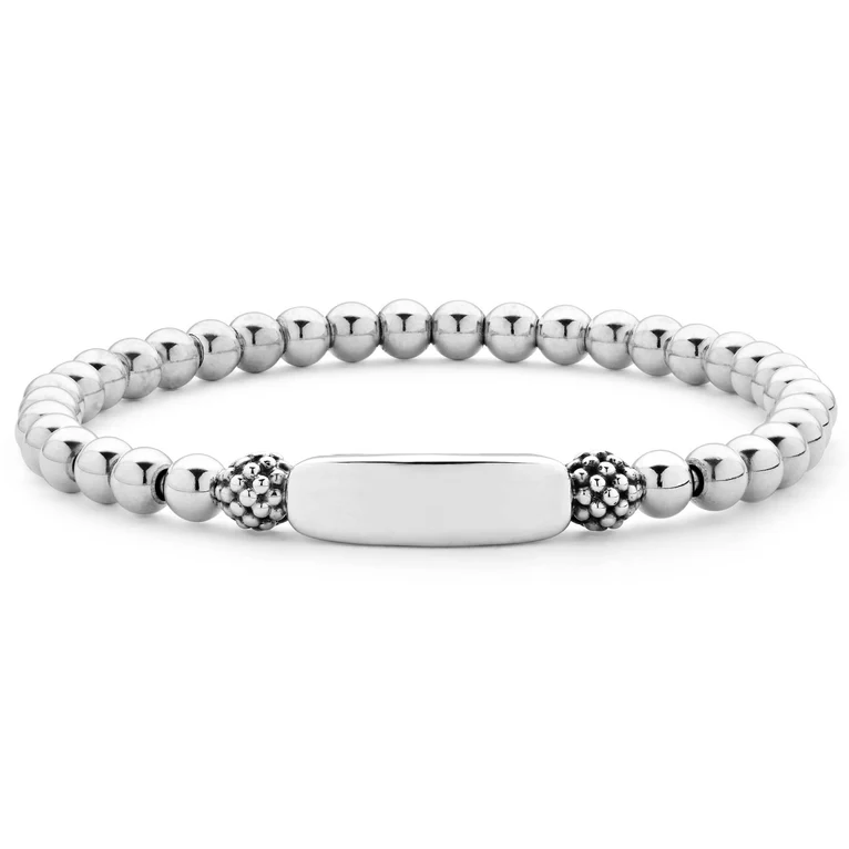 LAGOS Sterling Silver Signature Caviar Stretch Bead Bracelet