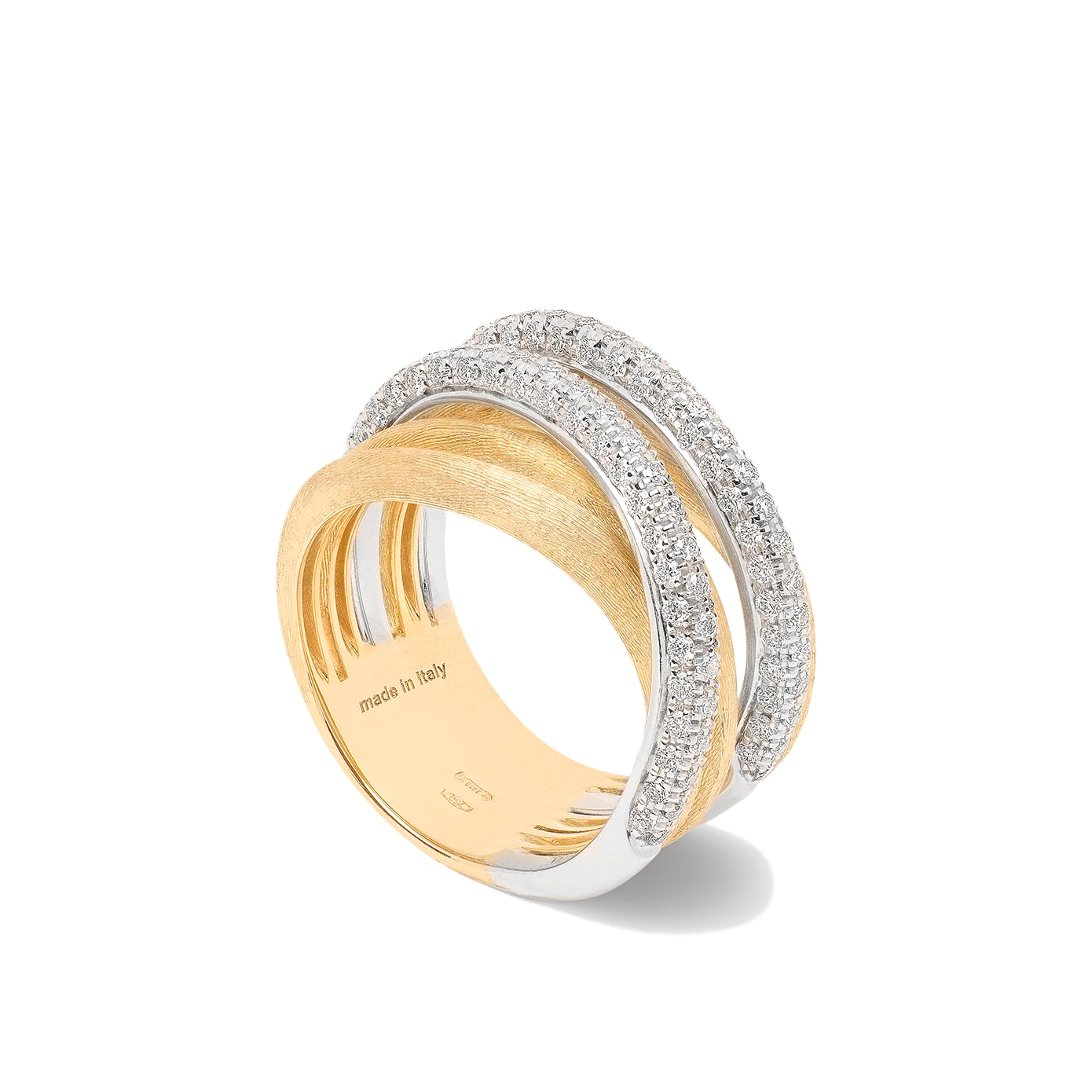 Marco Bicego 18K Yellow and White Gold Diamond Five Strand Band