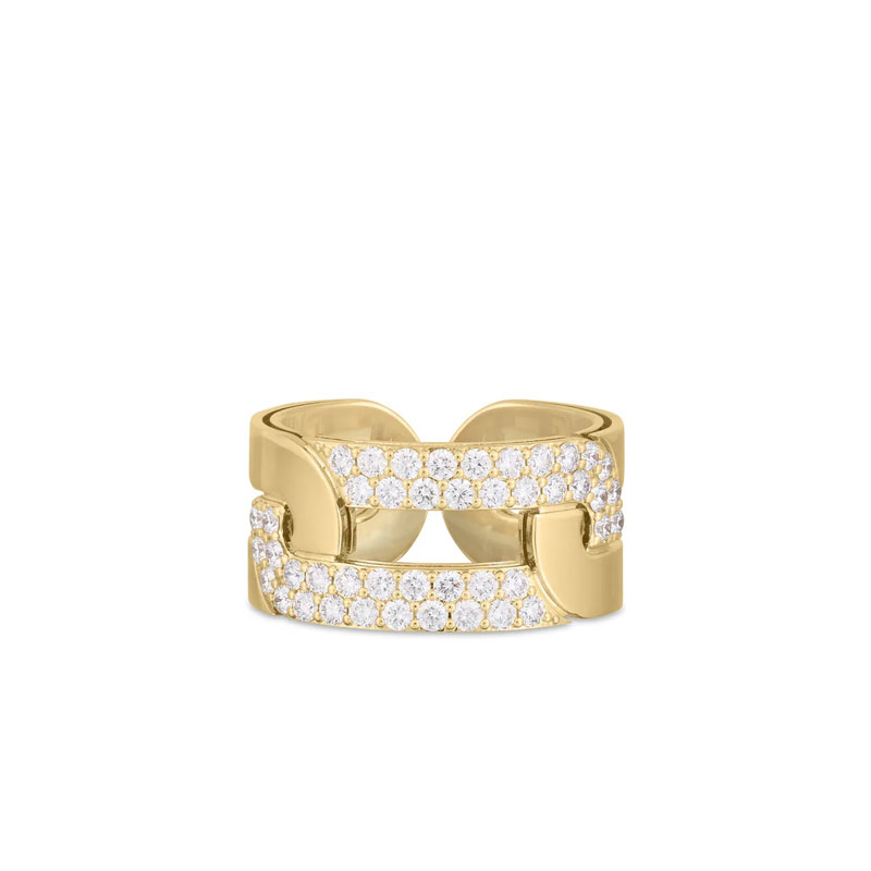 Roberto Coin 18K Yellow Gold Navarra Open Design Diamond Ring