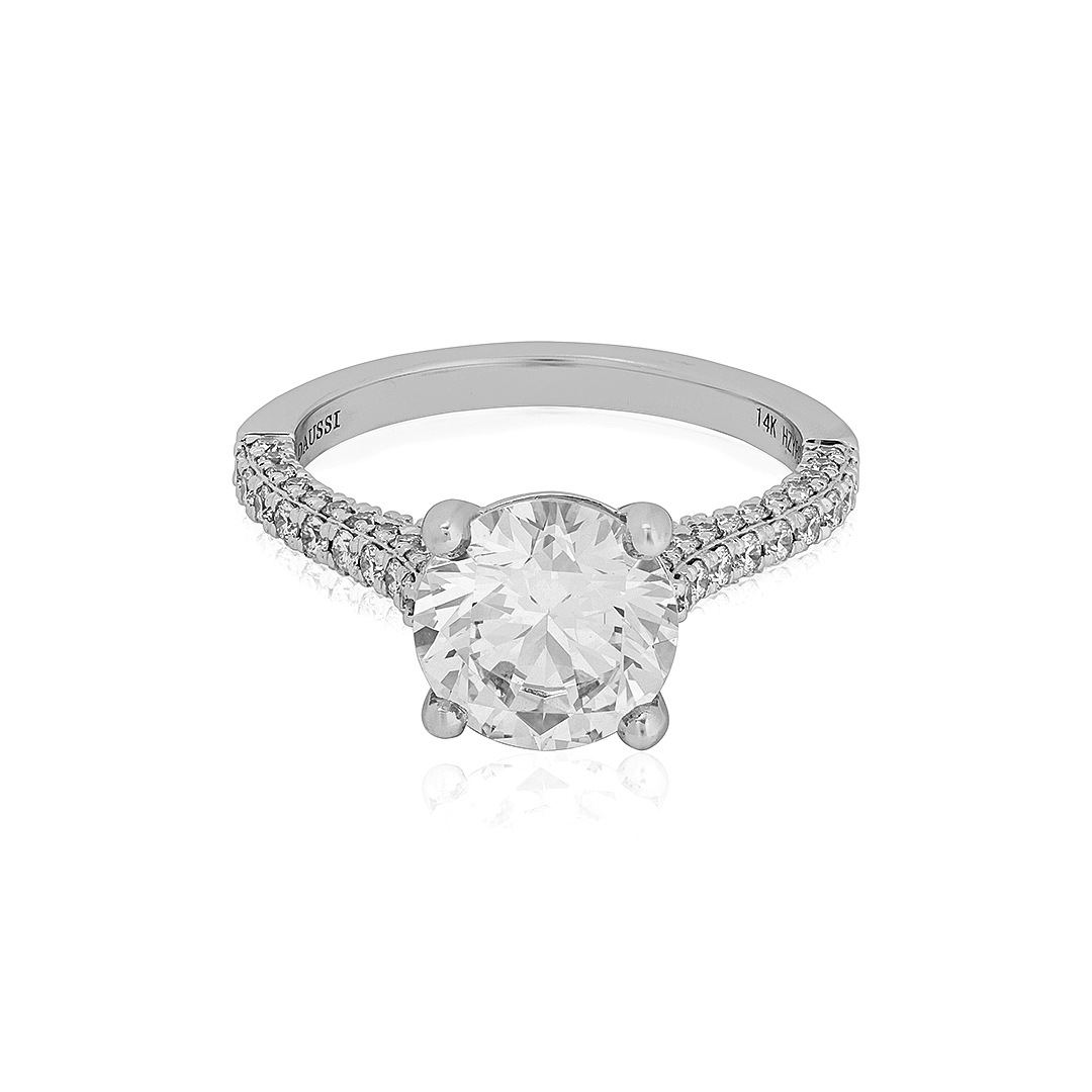 14K Yellow and White Gold Diamond Semi Mounting - 2174