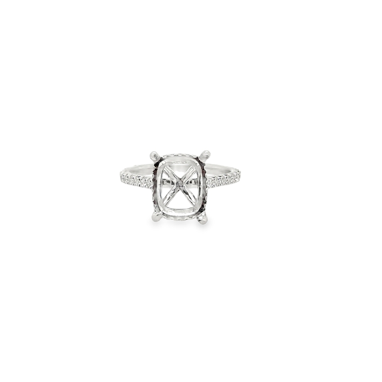 Henri Daussi Platinum Diamond Semi-Mount - 2202