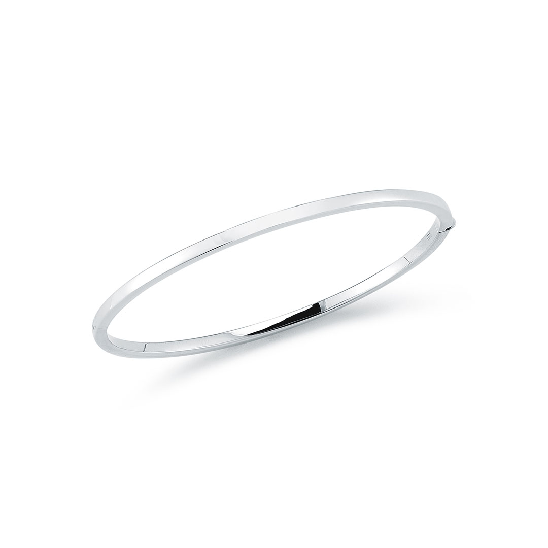 Roberto Coin 18K White Gold Designer Gold Bangle Bracelet