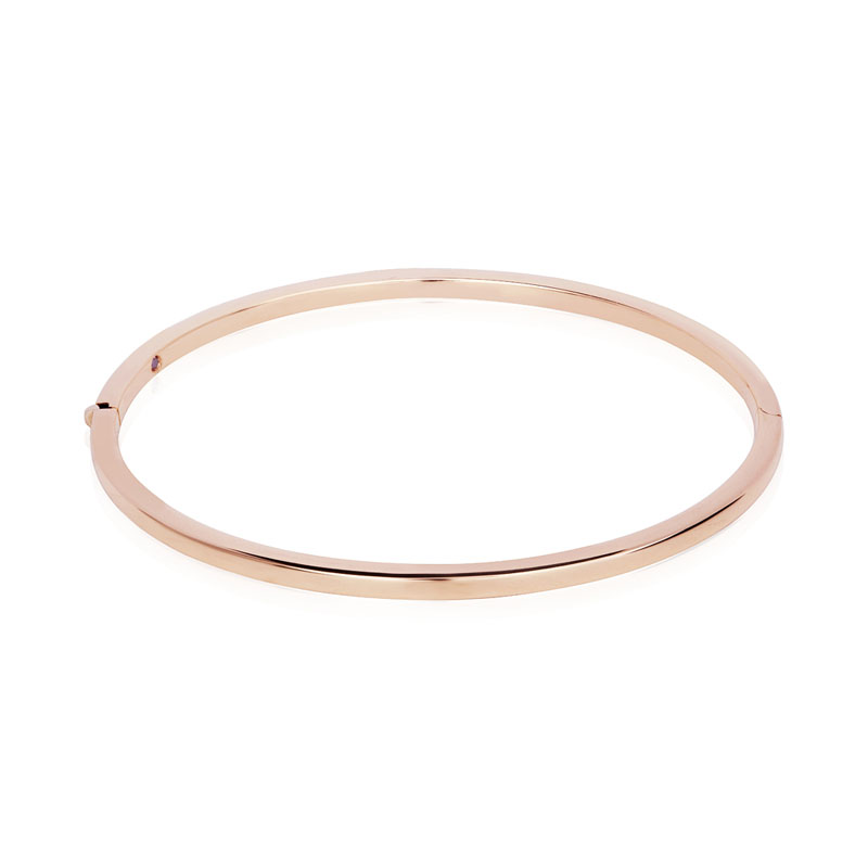 Roberto Coin 18K Rose Gold Oval Shaped Bangle Bracelet