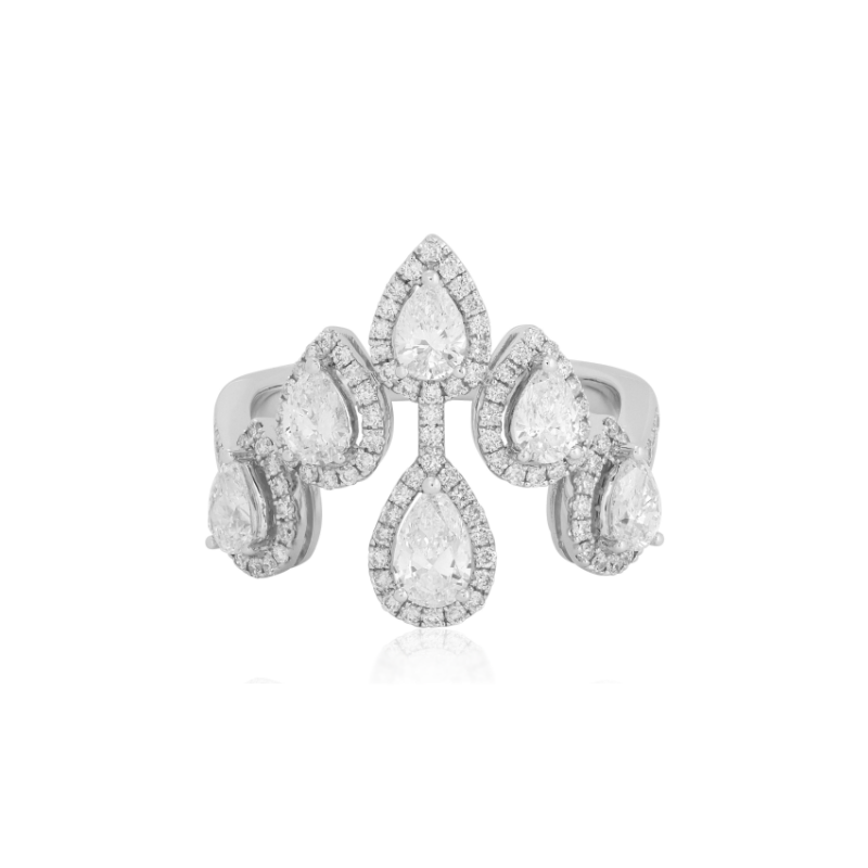 18K White Gold Diamond Ring