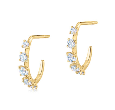 18Y KWIAT 0.59TW GH VSSI STARRY NIGHT HOOP EARRING