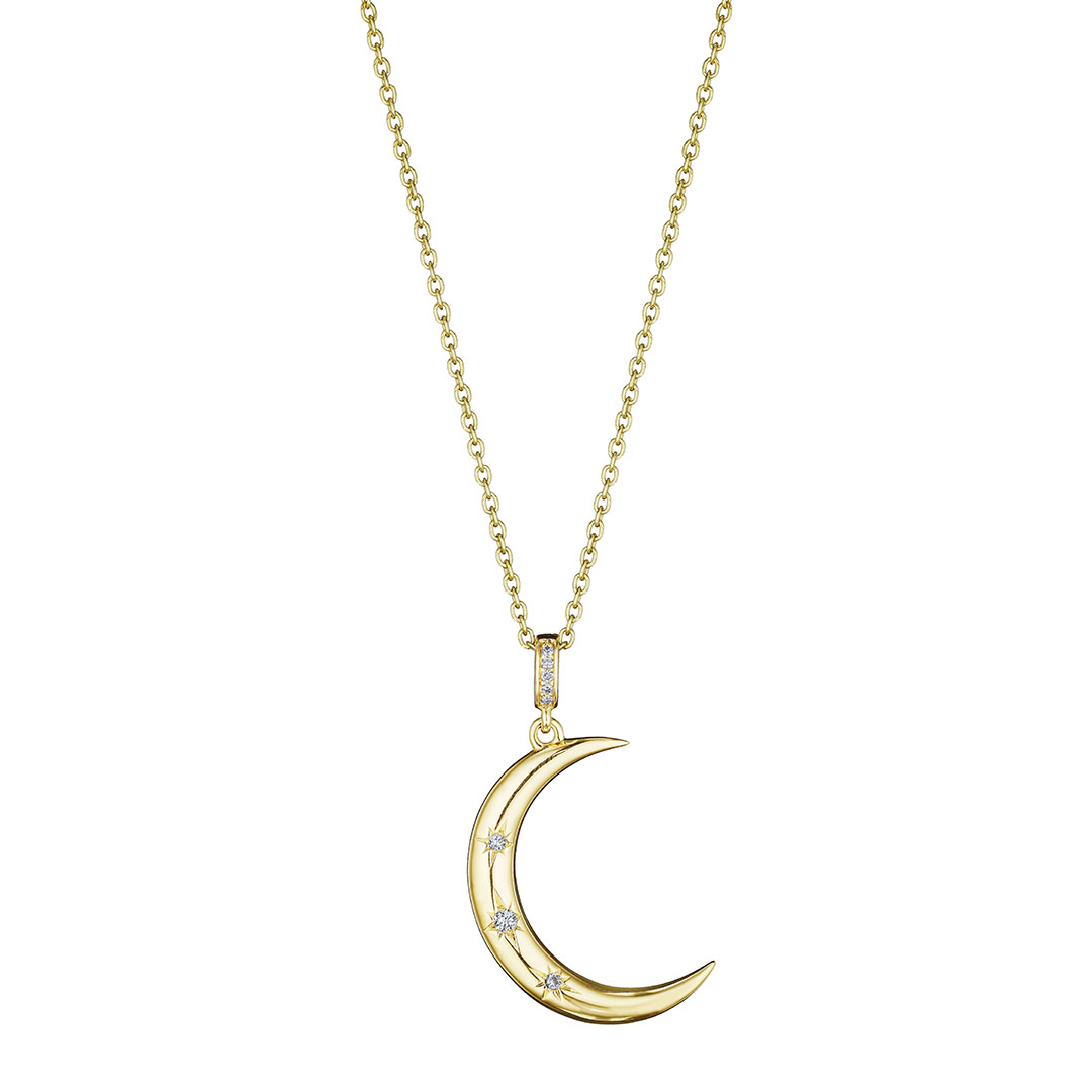 Penny Preville 18K Yellow Gold Galaxy Diamond Crescent Enhancer