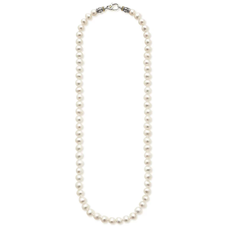 LAGOS Sterling Silver and 18K Yellow Gold Cultured Freshwater Pearl Necklace