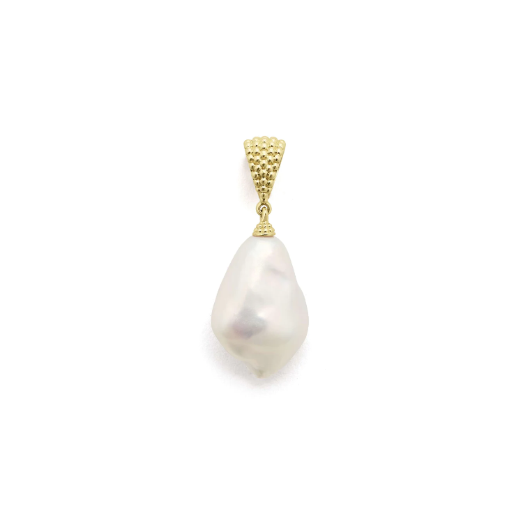 LAGOS 18K Yellow Gold Luna Baroque Pearl Pendant