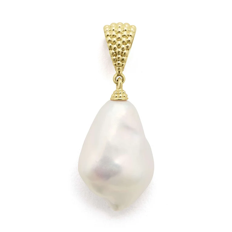 LAGOS 18K Yellow Gold Luna Baroque Pearl Pendant