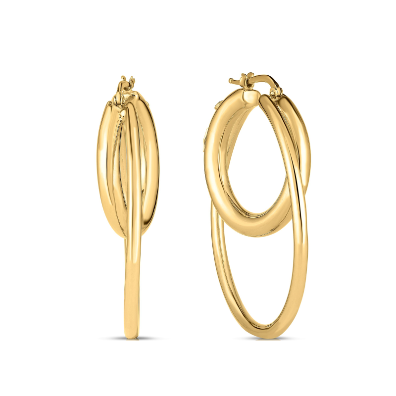 Roberto Coin 18K Yellow Gold Double Hoop Earrings
