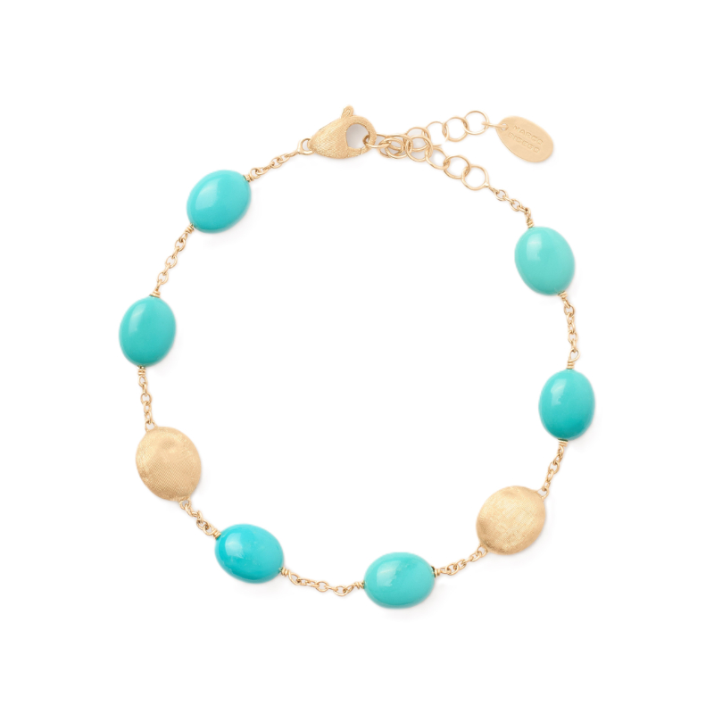 Marco Bicego 18K Yellow Gold Siviglia Turquoise Bead Bracelet