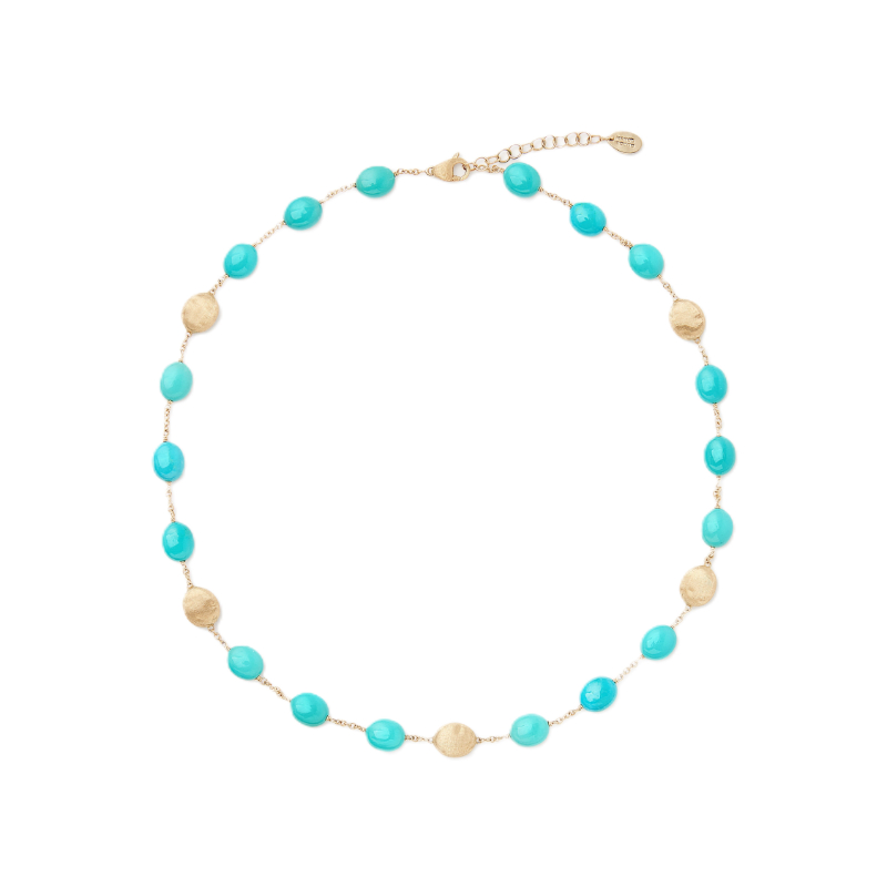 Marco Bicego 18K Yellow Gold Siviglia Turquoise Bead Necklace