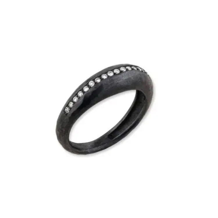 Lika Behar Oxidized Sterling Silver Diamond Ring