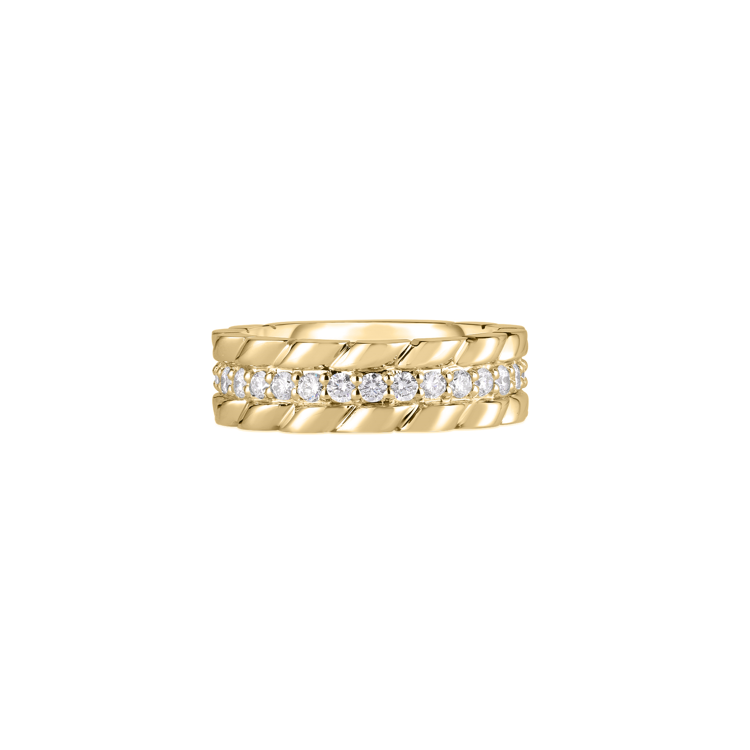Roberto Coin 18K Yellow Gold Siena Lucca Collection Diamond Ring