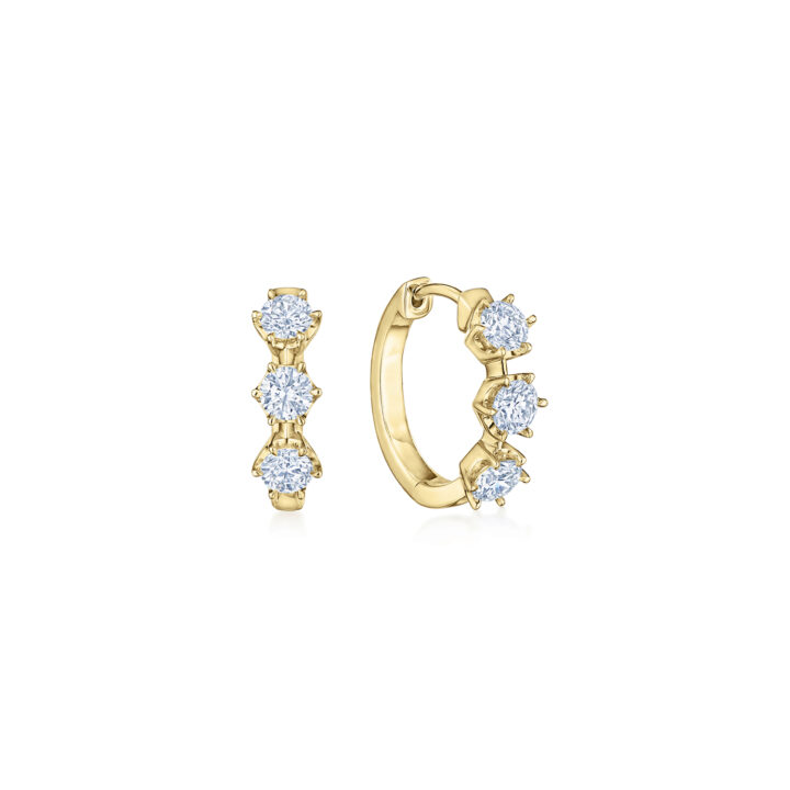 KWIAT 18K Yellow Gold Diamond Hoop Earrings