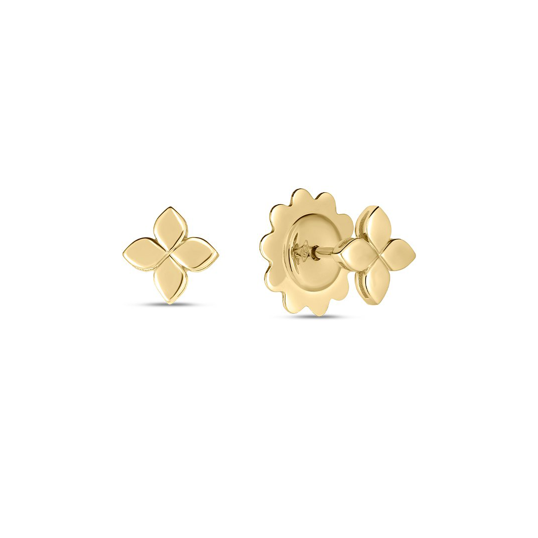 Roberto Coin 18K Yellow Gold Love in Verona Flower Earrings